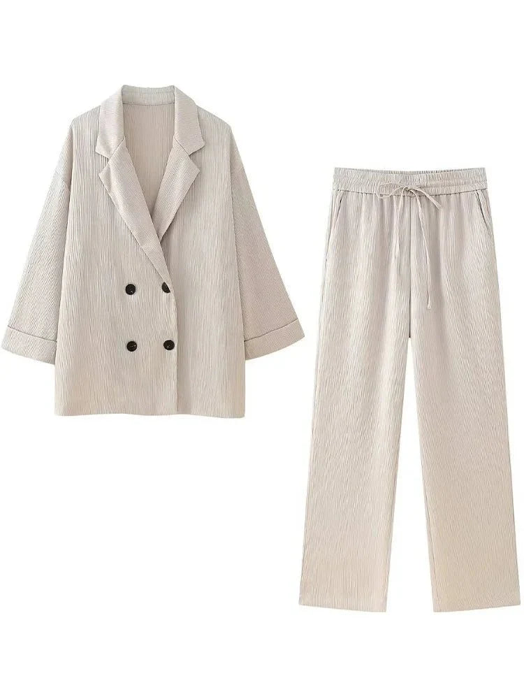 Tianna | Women's Blazer & Wide-Leg Trousers Set