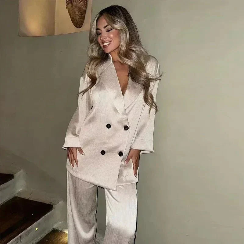 Tianna | Women's Blazer & Wide-Leg Trousers Set