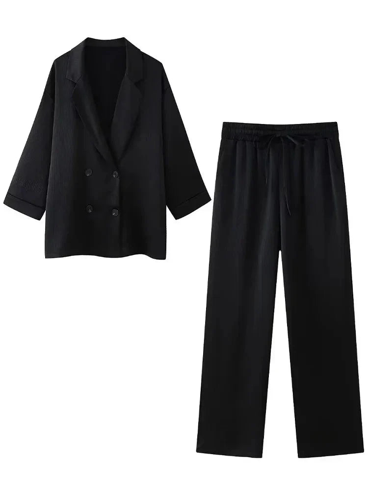 Tianna | Women's Blazer & Wide-Leg Trousers Set