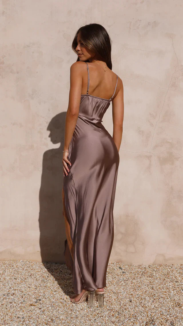 Rainey Elegant Satin Maxi Dress for Women