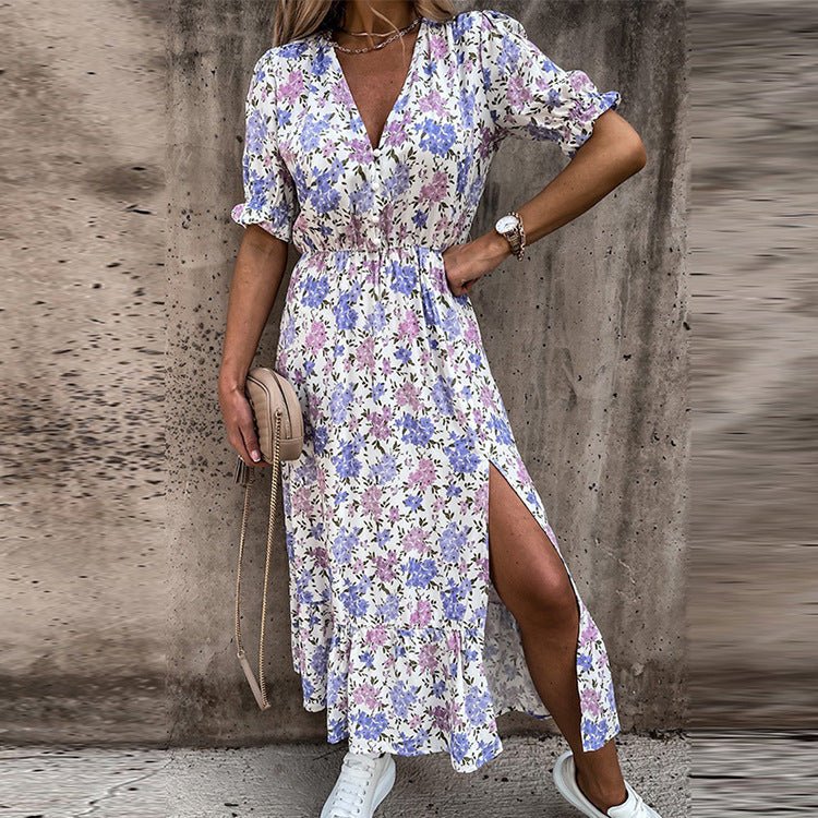 Zina | Women's Bohemian Floral Midi Dress