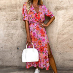 Zina | Women's Bohemian Floral Midi Dress