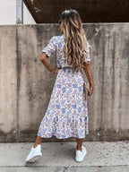 Zina | Women's Bohemian Floral Midi Dress