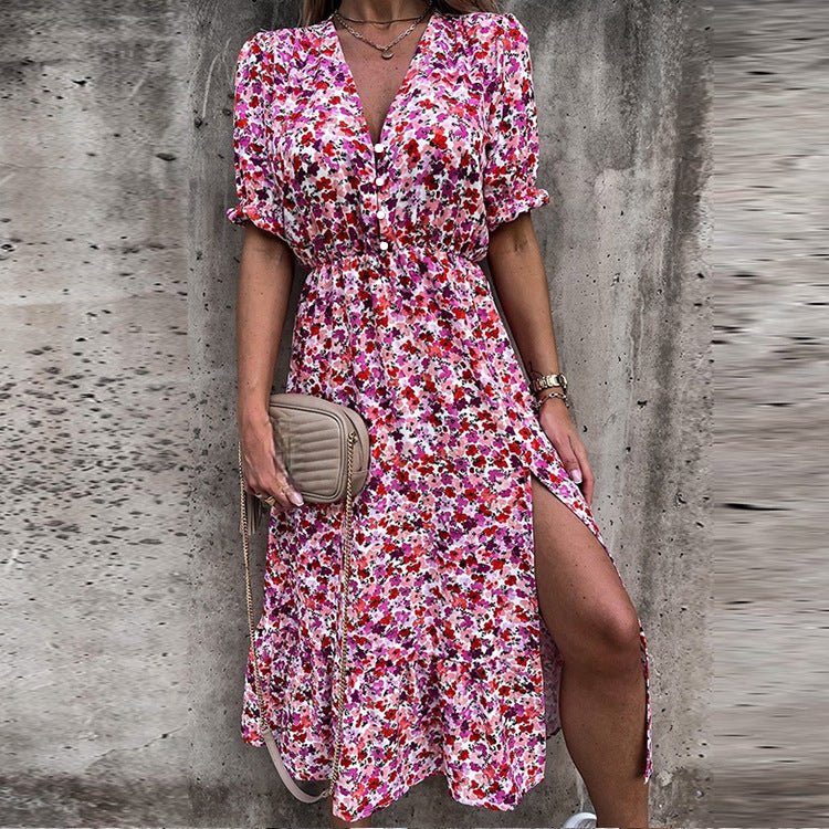 Zina | Women's Bohemian Floral Midi Dress