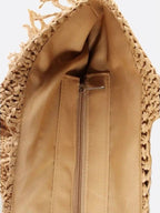 Delta | Women's Bohemian Fringe Straw Tote Bag