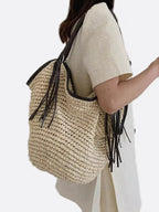 Charla | Bohemian Woven Straw Hobo Bag for Women