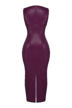 Kasandra | Glamorous Women's Faux Leather Maxi Dress