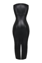 Kasandra | Glamorous Women's Faux Leather Maxi Dress