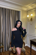 Alda | Elegant Women's Asymmetrical One-Shoulder Bodycon Mini Dress