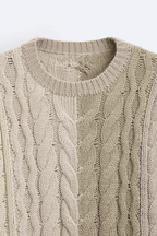 Stanford | Adults' Stylish Color-Block Cable-Knit Sweater