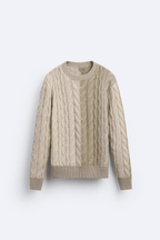 Stanford | Adults' Stylish Color-Block Cable-Knit Sweater