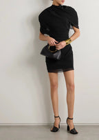 Audie Draped Mini Dress | Elegant Women's Evening Wear