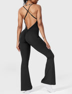 Jessalyn Backless Flare Jumpsuit for Women