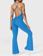 Jessalyn Backless Flare Jumpsuit for Women