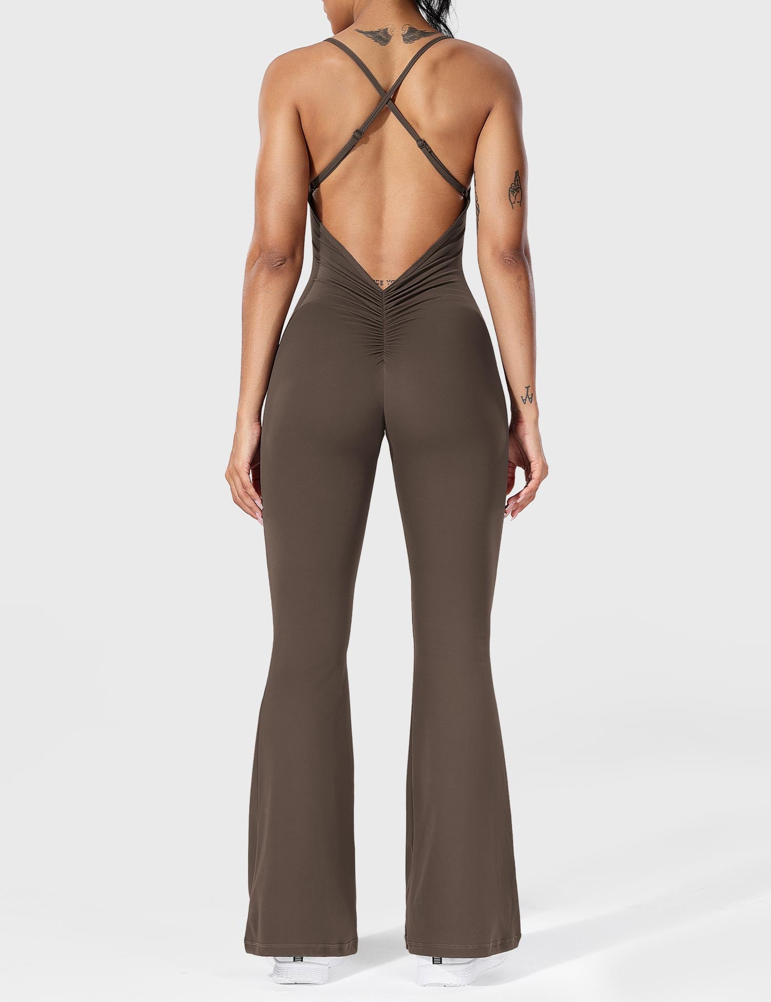 Jessalyn Backless Flare Jumpsuit for Women