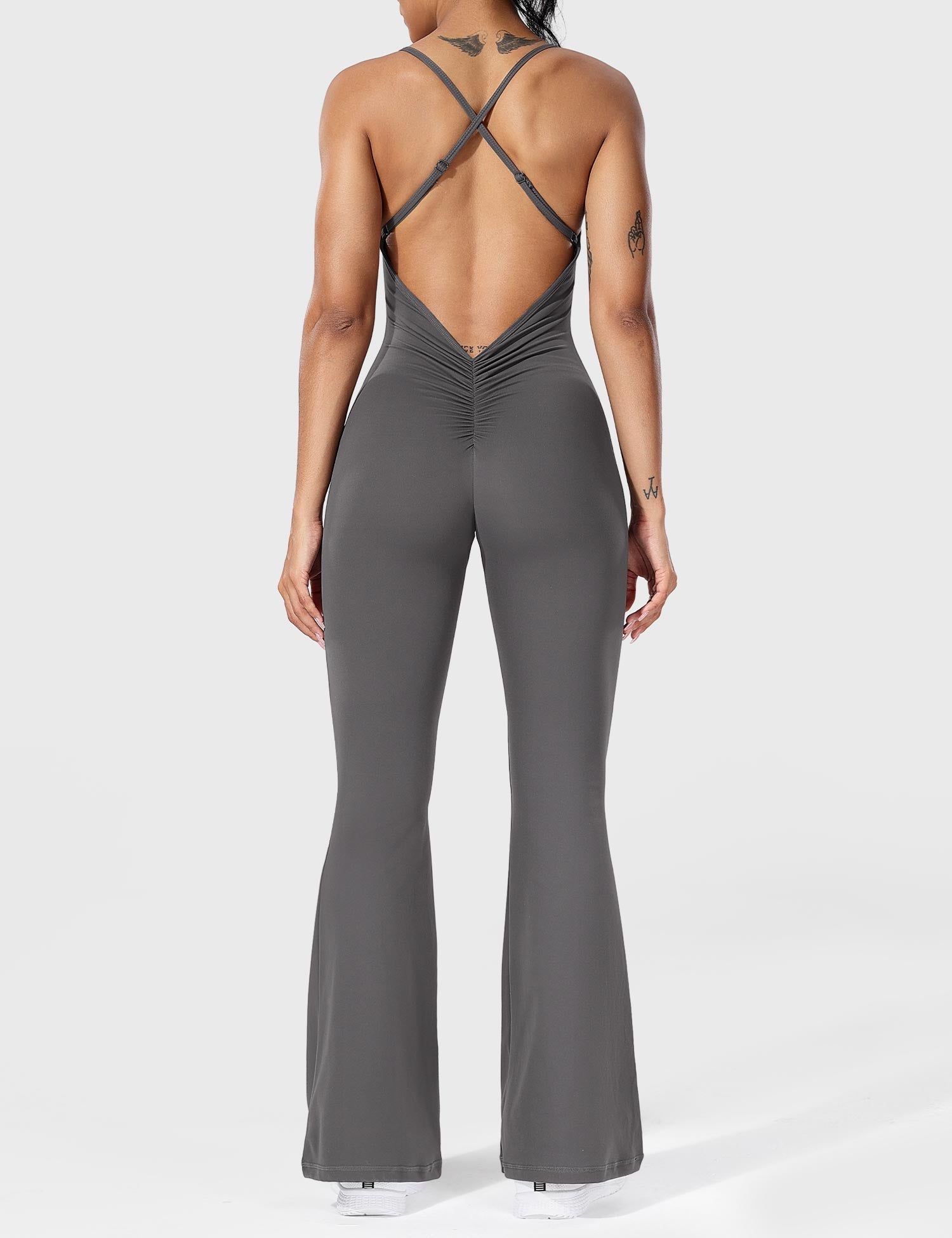 Jessalyn Backless Flare Jumpsuit for Women