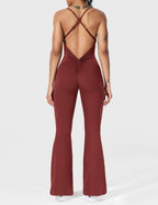 Jessalyn Backless Flare Jumpsuit for Women