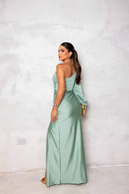 Angelyn Glamorous One-Shoulder Maxi Dress for Women