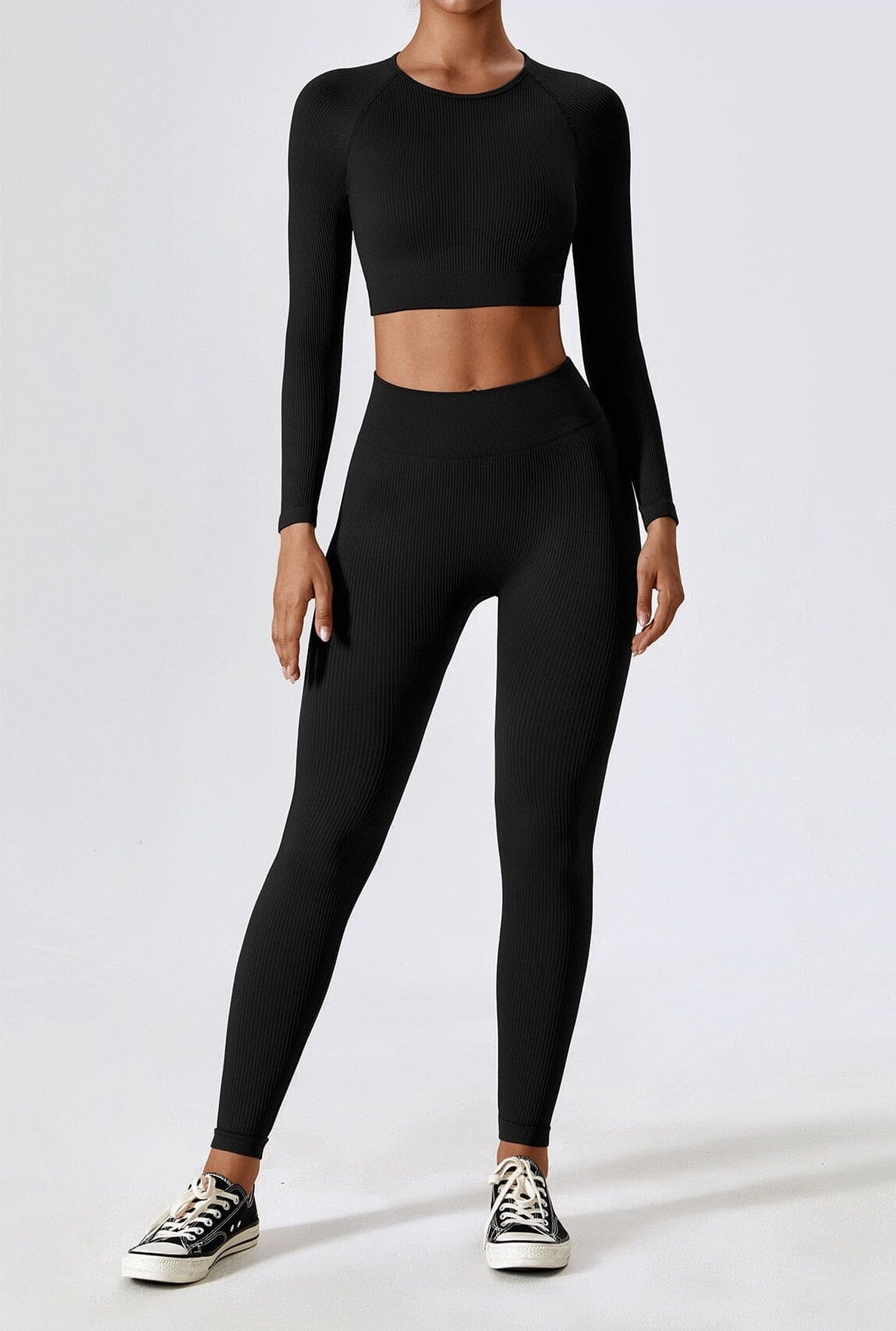 Jann Ribbed Knit Activewear Set | Women's Seamless Sportswear