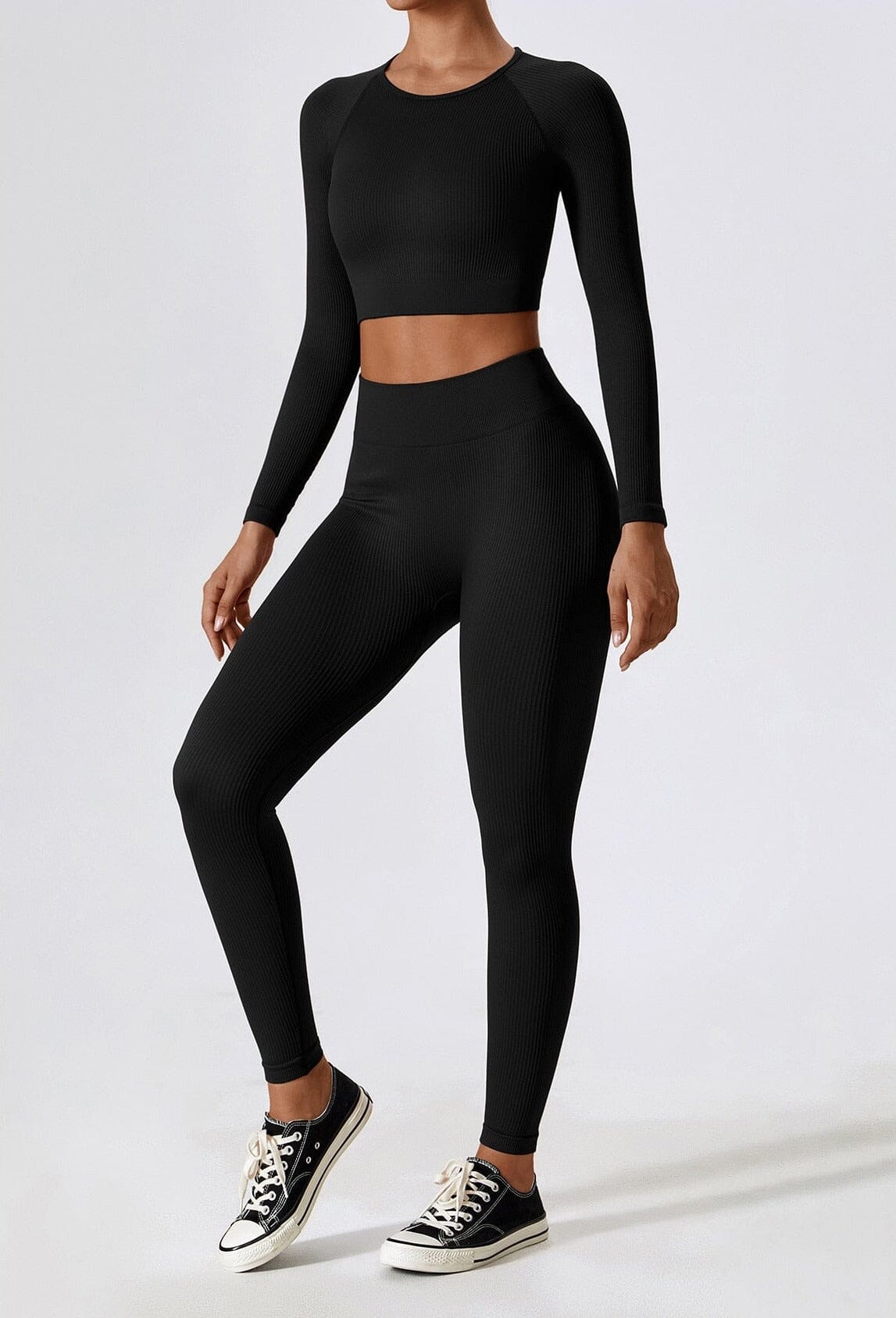 Jann Ribbed Knit Activewear Set | Women's Seamless Sportswear