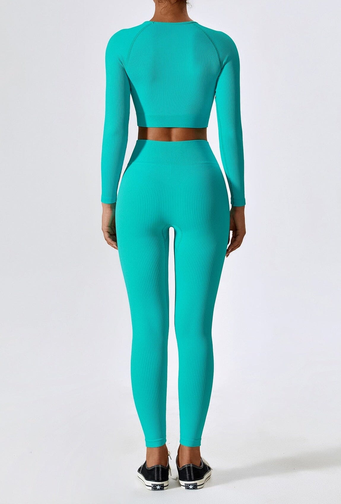 Jann Ribbed Knit Activewear Set | Women's Seamless Sportswear