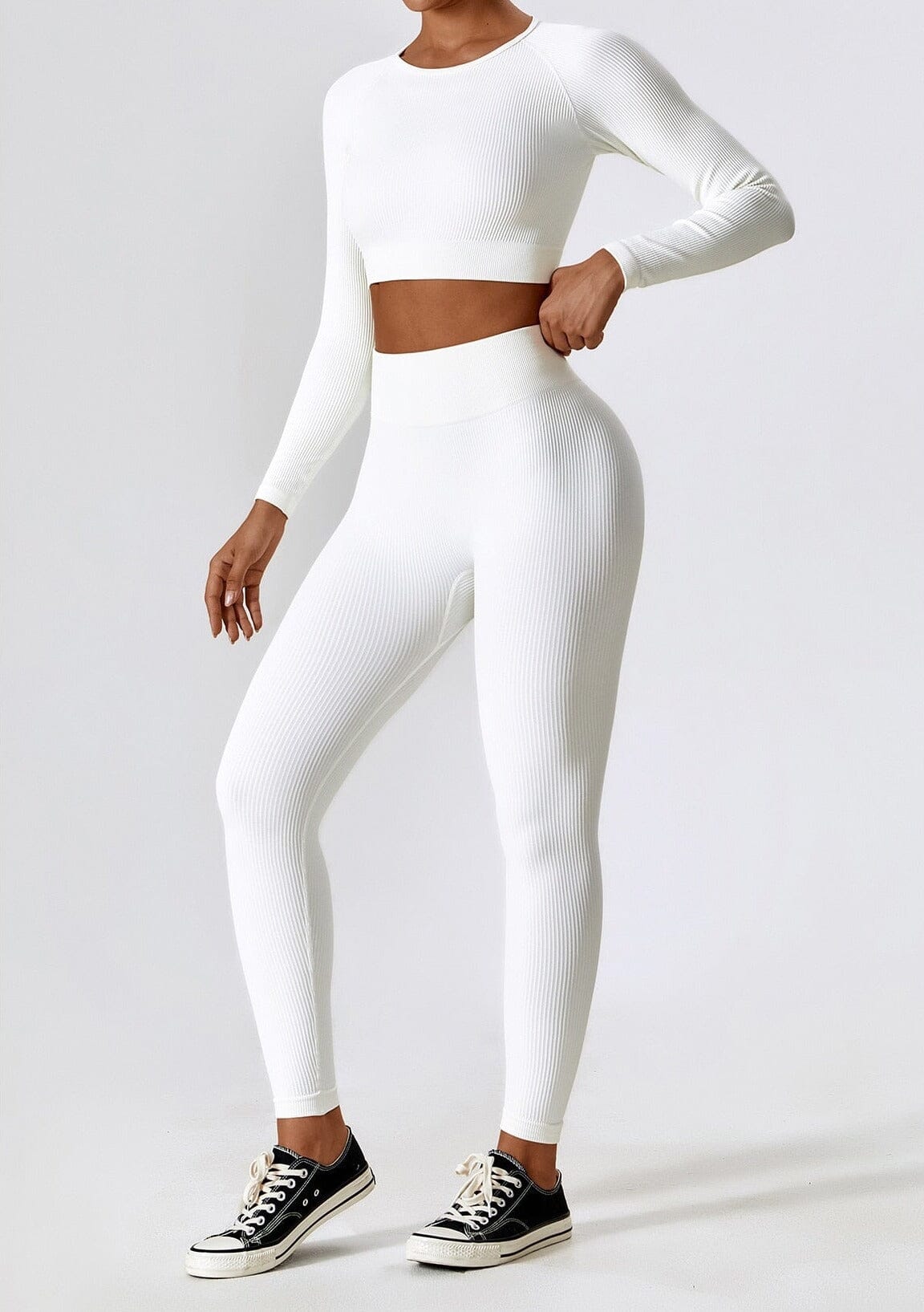 Jann Ribbed Knit Activewear Set | Women's Seamless Sportswear