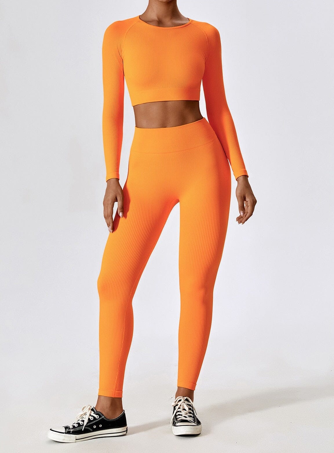 Jann Ribbed Knit Activewear Set | Women's Seamless Sportswear